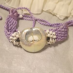 Elegant Lavender Shell Bracelet